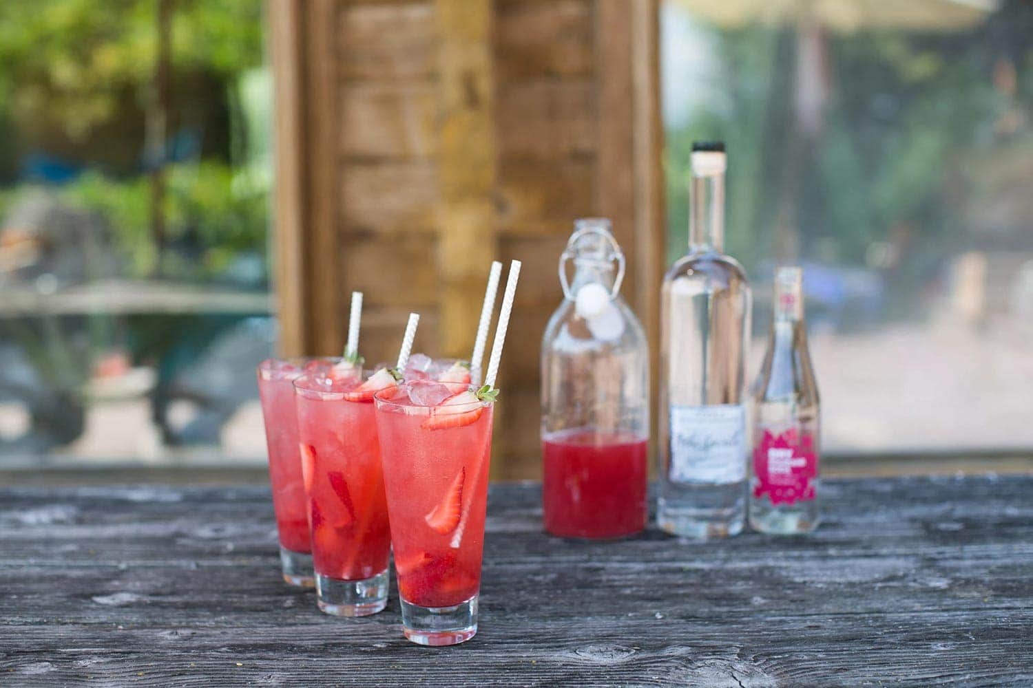 Summer Drink Recipes Strawberry Rhubarb Collins | Lisa Dupar Catering | Wedding & Event Catering in Seattle