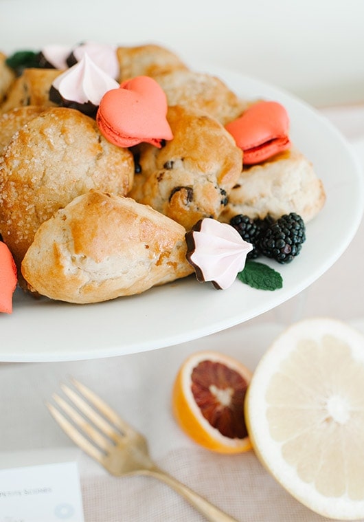 Scones on White Plate | Lisa Dupar Catering | Wedding & Event Catering in Seattle