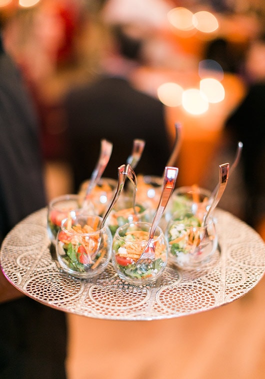 Salad in clear cups | Lisa Dupar Catering | Wedding & Event Catering in Seattle